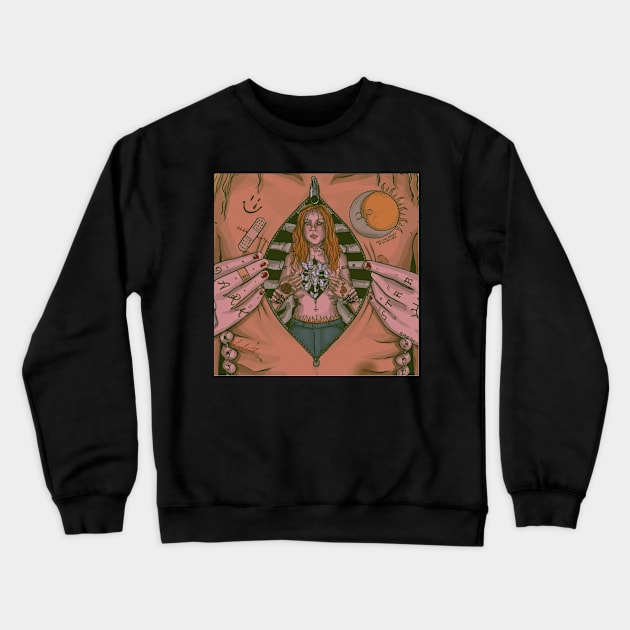 witch b*tch Crewneck Sweatshirt by barth desenha